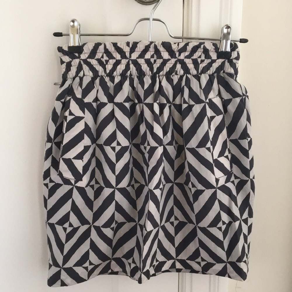 Club Monaco silk/cotton mini skirt
